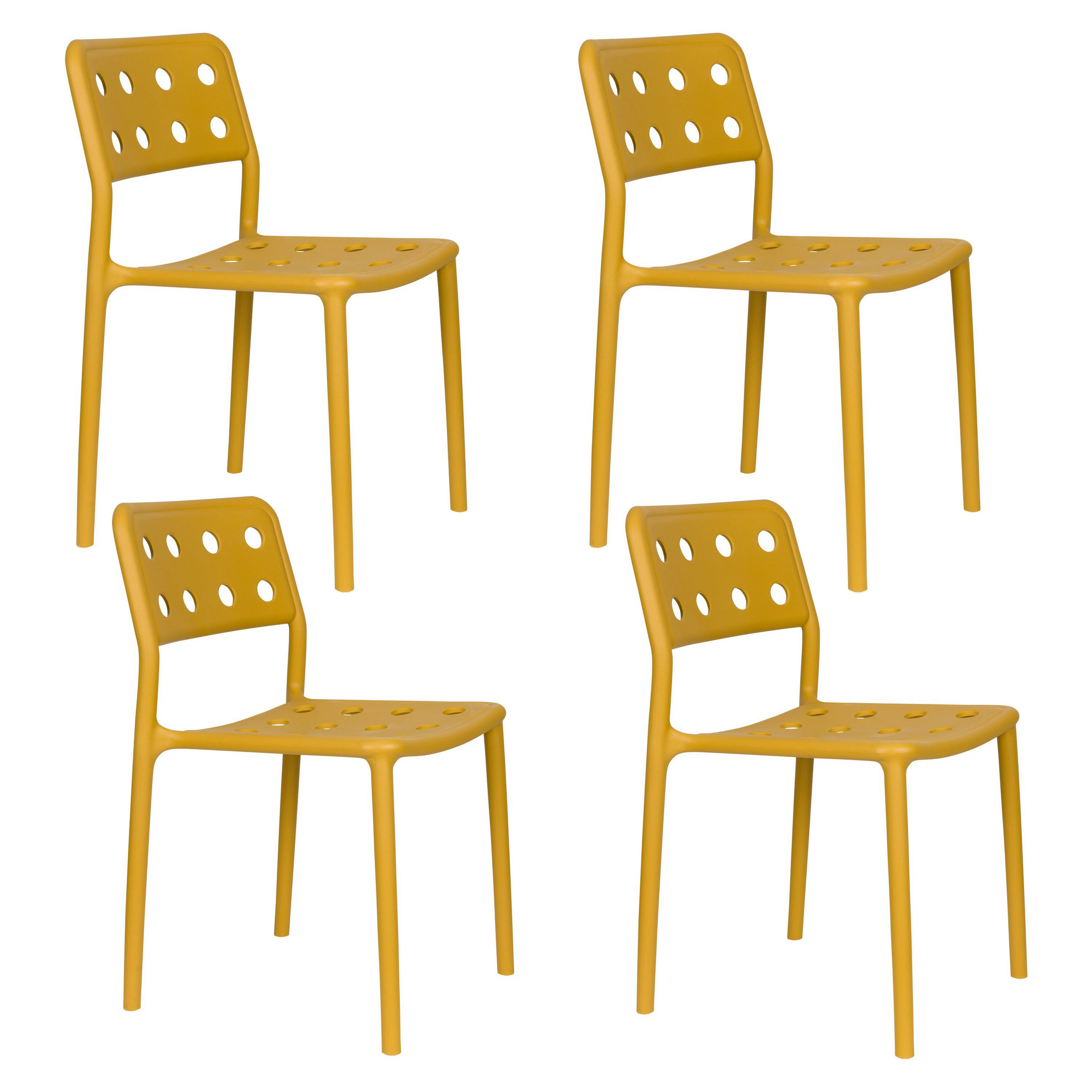ESSZIMMERSTUHL Serra Gelb - 4 er Set - Gelb, Kunststoff (42/80/53cm) - Housecraft Living