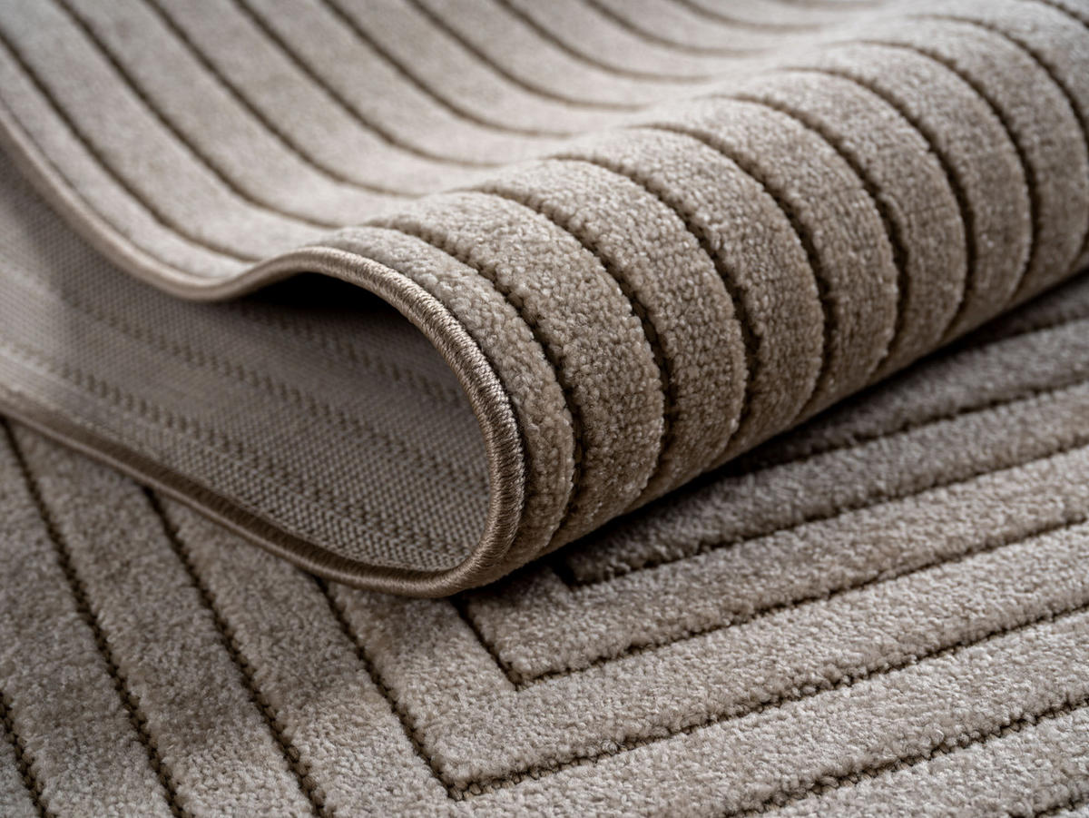 TEPPICH In-/Outdoor Kurzflor Skandinavisch Muster Polypropylen Terrasse Beige Läufer 80x150 - Beige, Textil (80/150cm) - KADIMA DESIGN