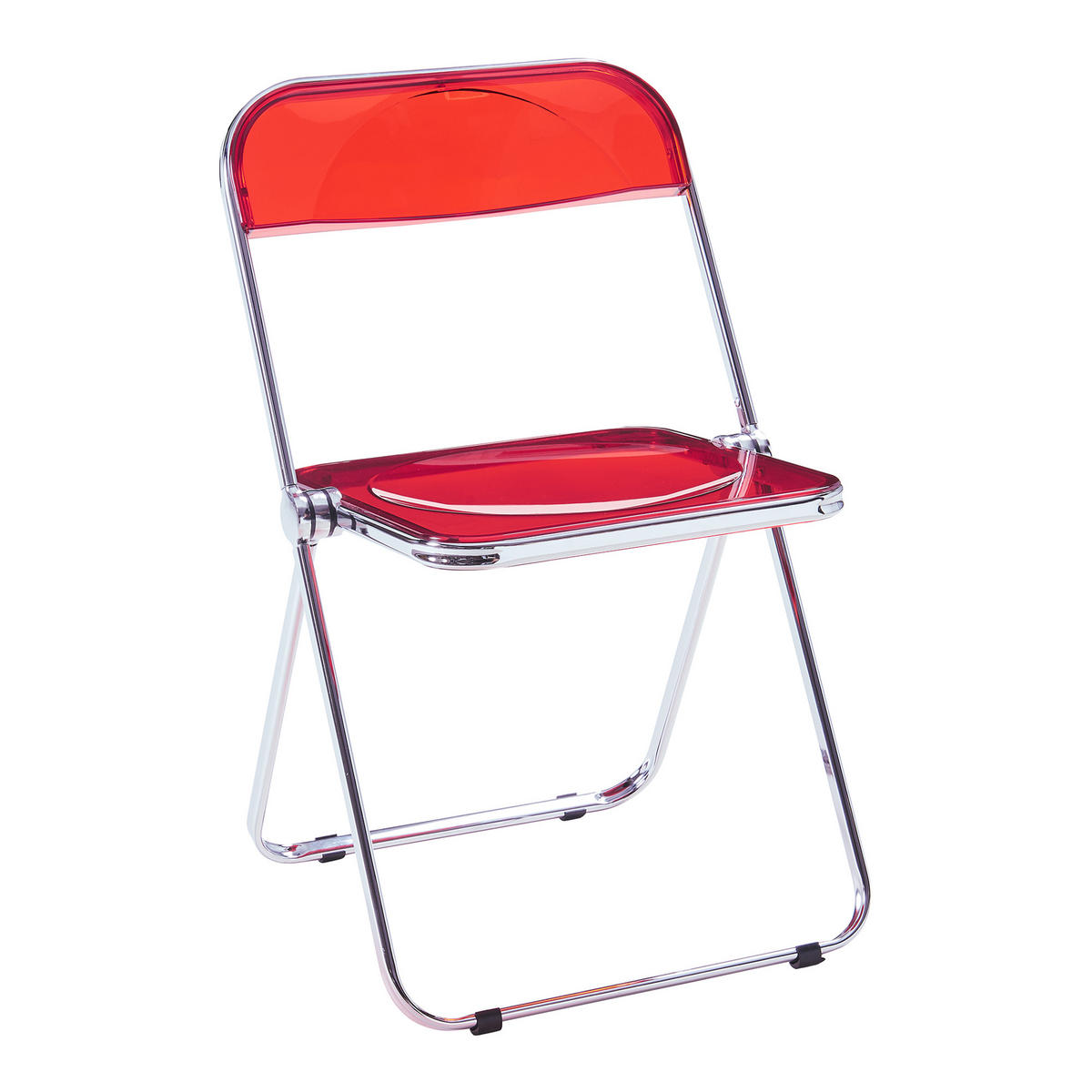 KLAPPSTUHL-SET Pornainen 2 TLG. - Rot, Kunststoff/Metall (46/74/47cm) - [en.casa]