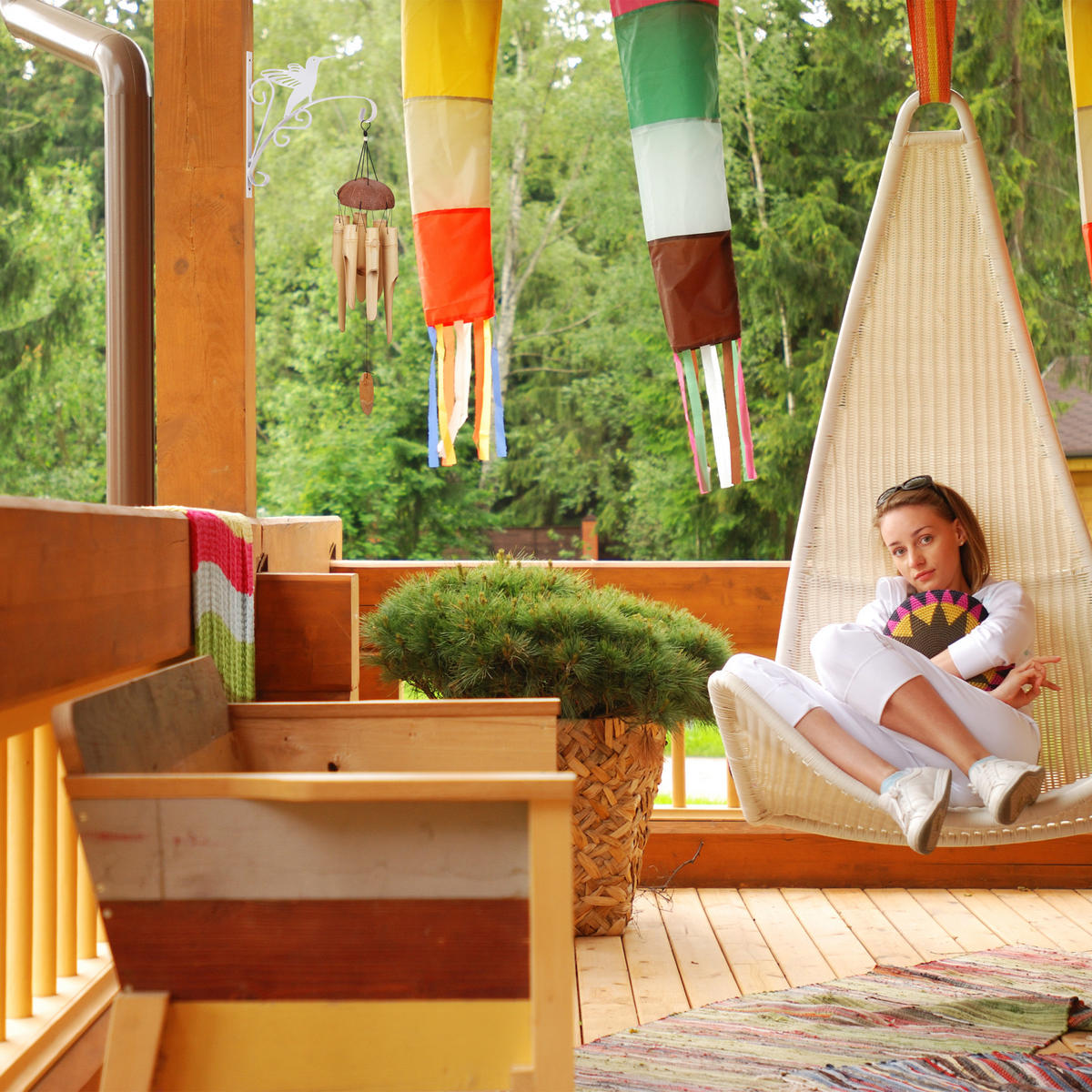 BLUMENAMPELHALTERUNG - Weiß, Metall (29.5/30/2cm) - Relaxdays