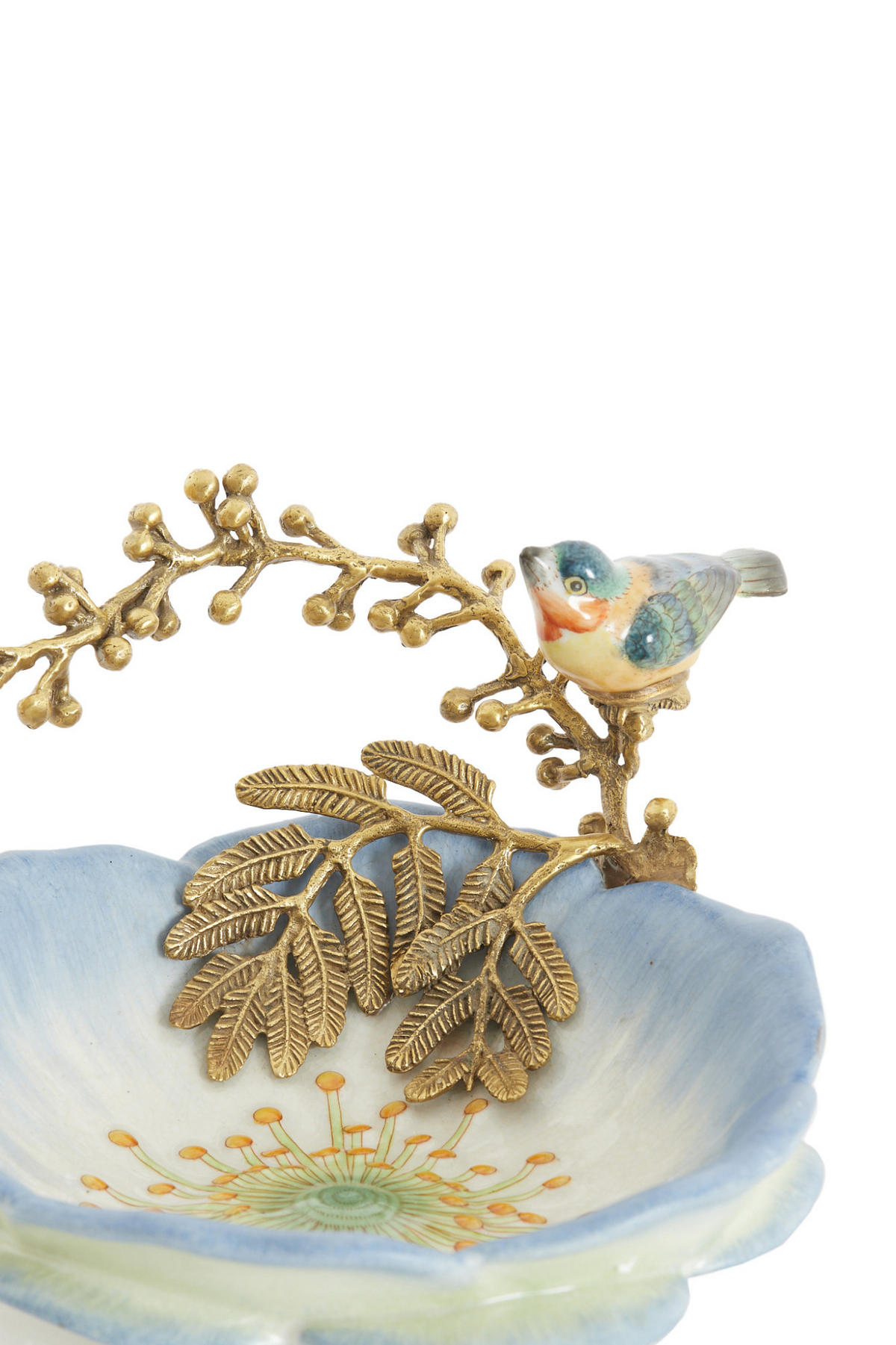 SCHALE Bird Blau 26.5/20/14 cm - Blau, Keramik (14cm) - Light & Living