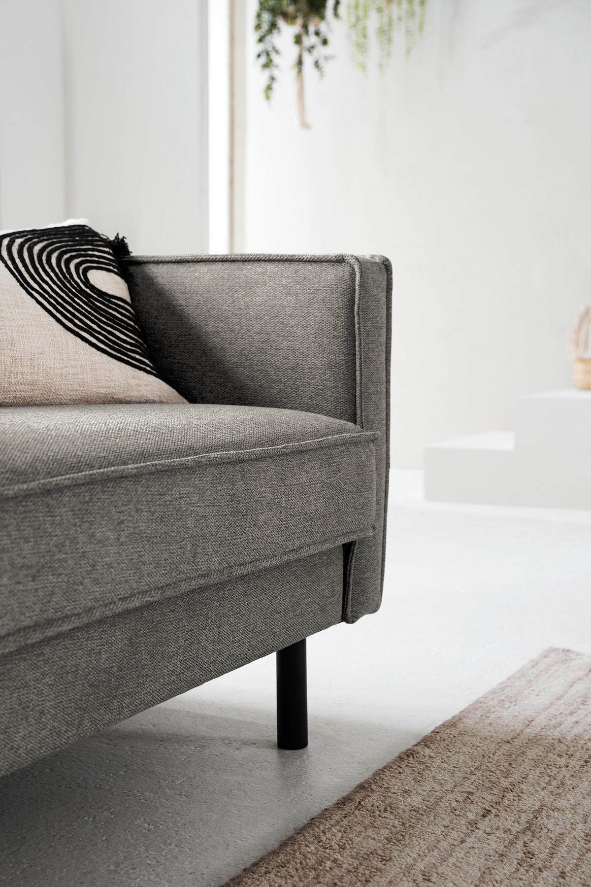 XL SESSEL - Dunkelgrau/Schwarz, Wellpappe/Textil (117/81/96cm) - home24
