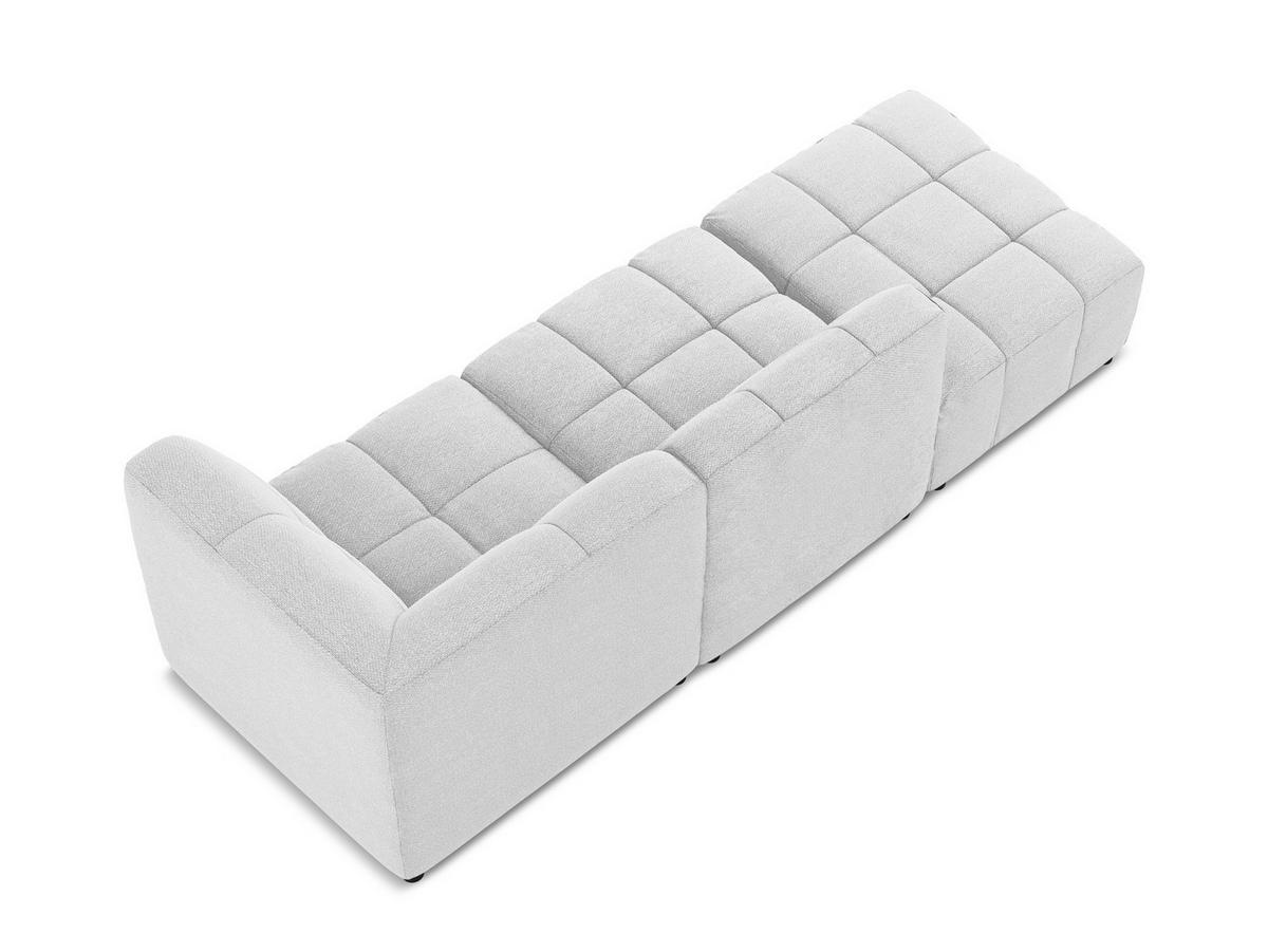 ECKSOFA Links Chenille Stoff Grün - Schwarz/Grün, Holzwerkstoff/Kunststoff (248/166cm) - Makamii