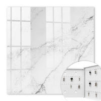 SCHLÜSSELBOX Weiß 30x30 cm – Türöffnung nach rechts - Graue Eleganz - Grau, Metall (30/30/5cm) - TULUP