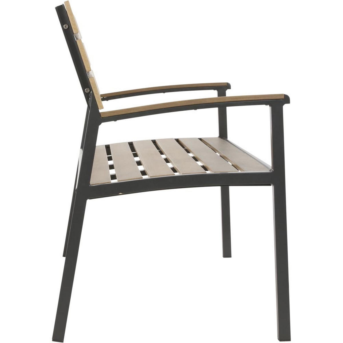 ZWEISITZER-SOFA Arezzo - Schwarz - 120/56/85,5 cm - Schwarz, Metall (56/85/120cm) - Lesli Living