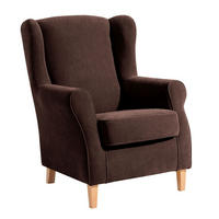 OHRENSESSEL Karlen Bezug Veloursstoff Buche natur / braun - Buchefarben/Braun, Kunststoff (86/103/77cm) - 58aufmkessel