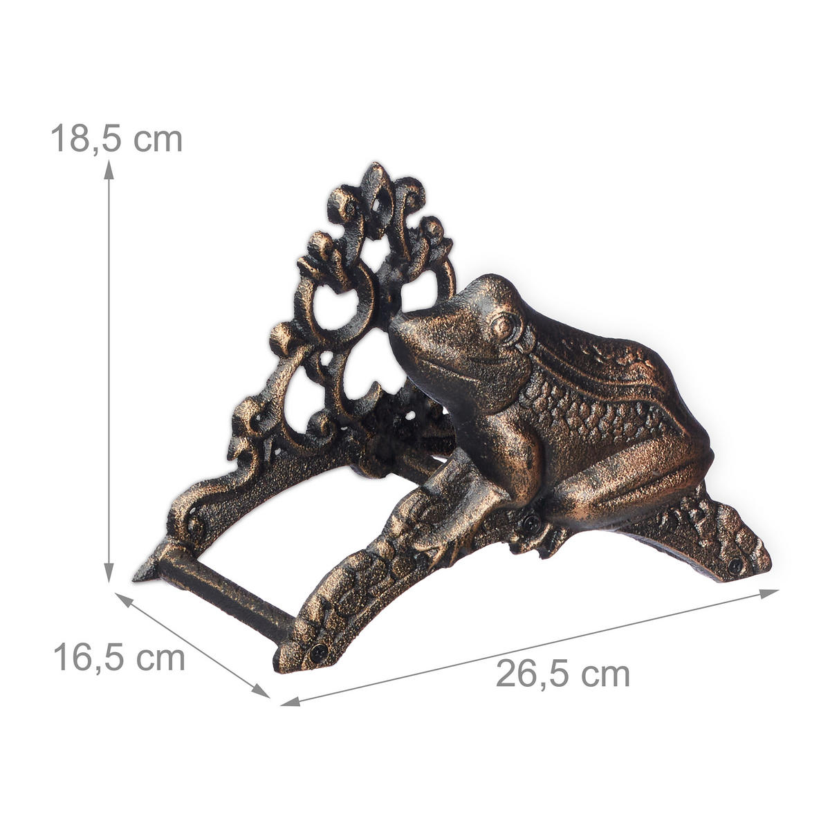 SCHLAUCHHALTER - Braun, Metall (26.5/18.5/16.5cm) - Relaxdays