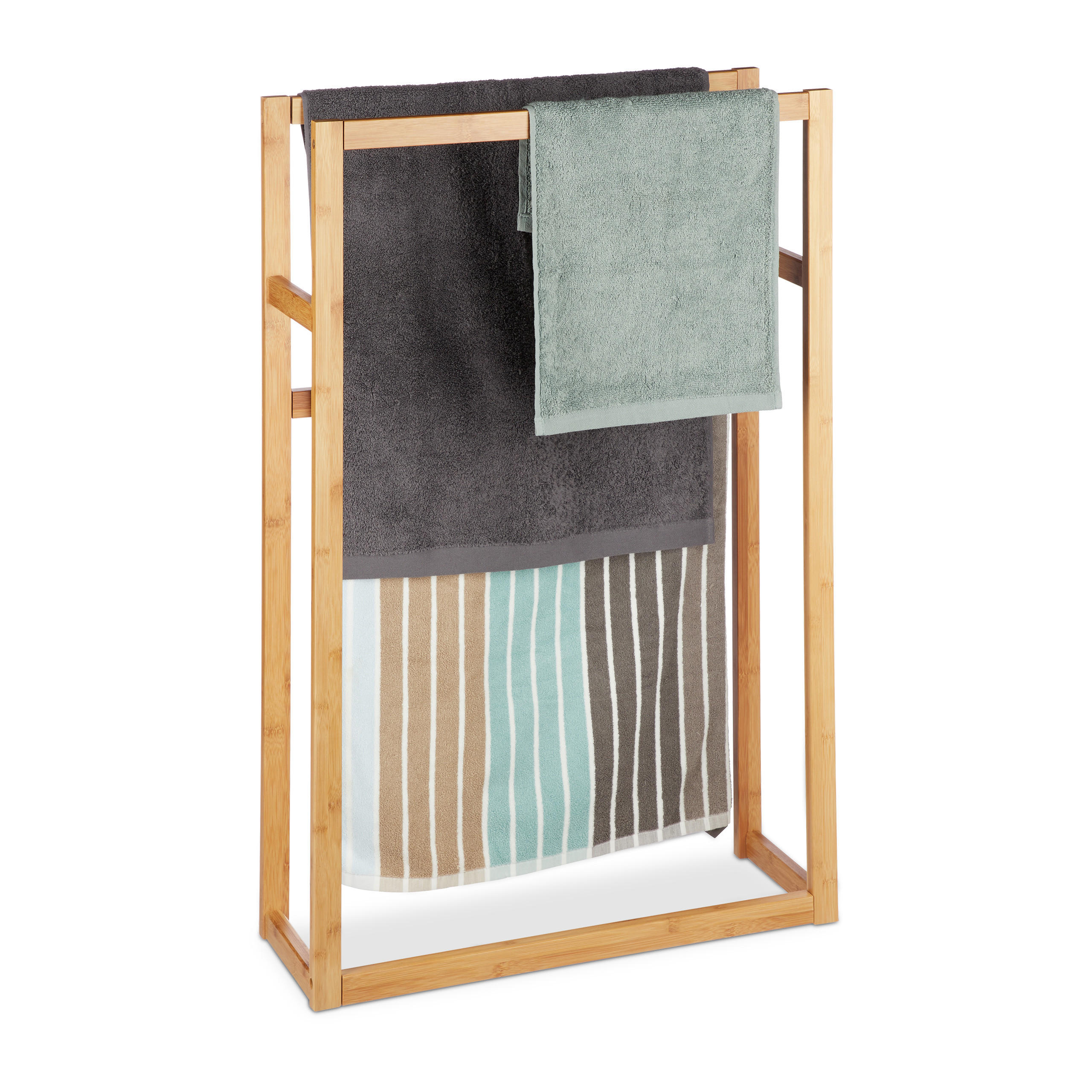 HANDDUKSSTÄLL Natur bambu fristående 90 cm Ljusbrun 90/60/20 cm