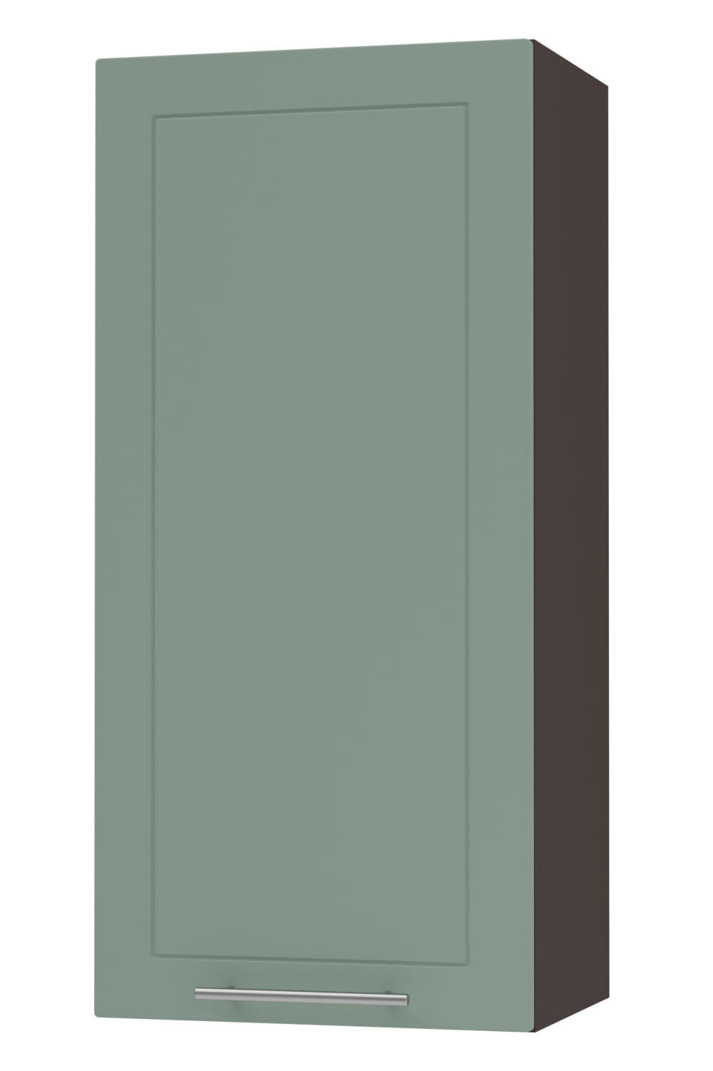 KÜCHENHÄNGESCHRANK Kvantum W4/45 Mint Matt / Lava Matt 45 / 32,5 / 96cm - Dunkelgrau/Mintgrün, Holz/Holzwerkstoff (45/96/32.5cm) - Feldmann-Wohnen
