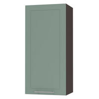 KÜCHENHÄNGESCHRANK Kvantum W4/45 Mint Matt / Lava Matt 45 / 32,5 / 96cm - Dunkelgrau/Mintgrün, Holz/Holzwerkstoff (45/96/32.5cm) - Feldmann-Wohnen