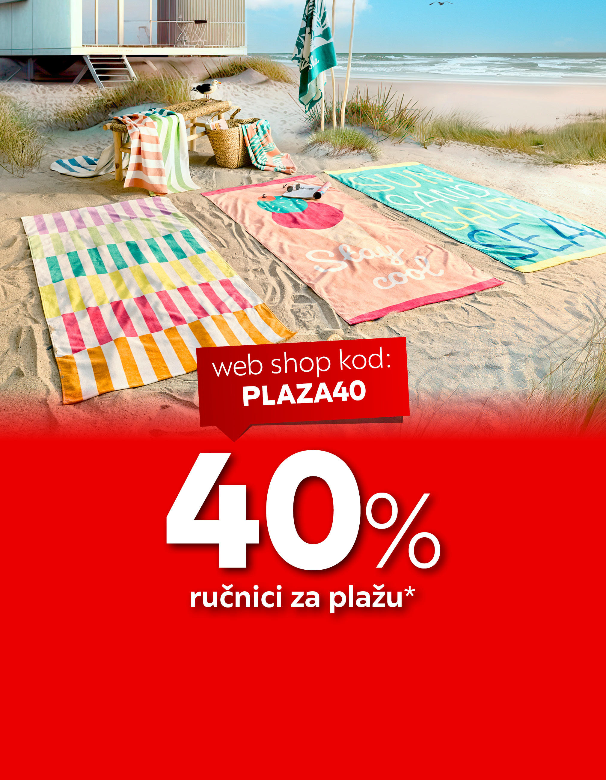 40% ručnici za plažu* uz web shop kod: PLAZA 40