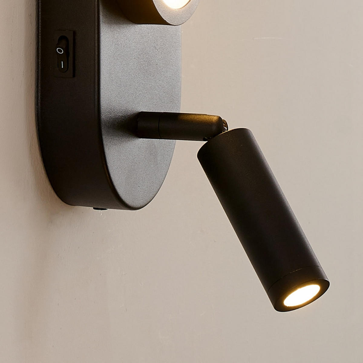 WANDLEUCHTE Jena, Schwarz, 49cm - Schwarz, Metall (15/49/49cm) - KOSILUM