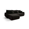ECKSOFA mit Schlaffunktion TOKYO L Monolith 95 Links - Dunkelbraun, Textil (280/185cm) - Bedante