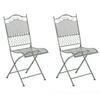 GARTENSTÜHLE Kirstin - 2er Set - antik-grün - Grün, Metall (41/50/91cm) - TPFGarden