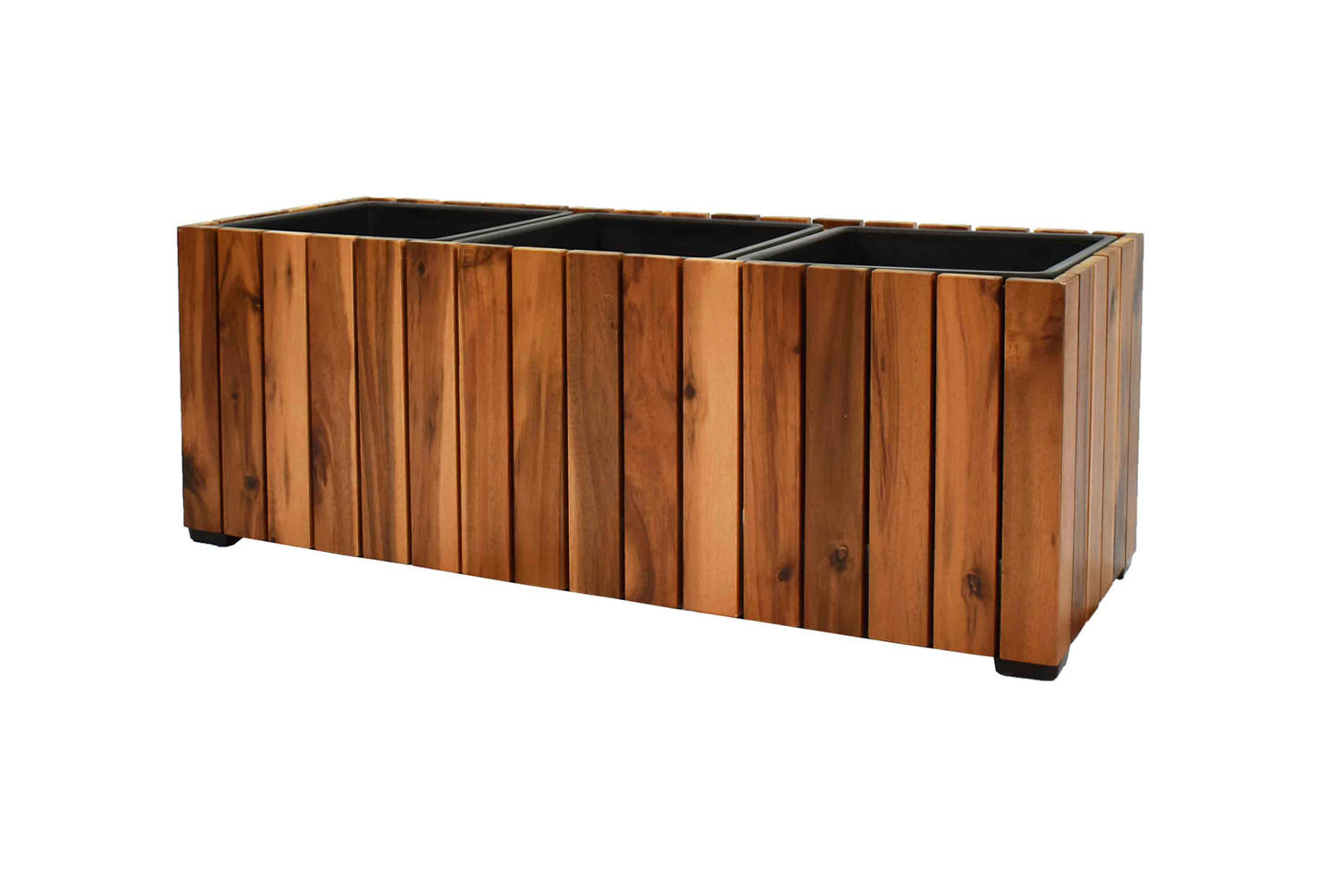 PFLANZKASTEN 28x79 cm, Braun, Akazienholz - Braun, Holz (28/28/79cm) - dasmöbelwerk