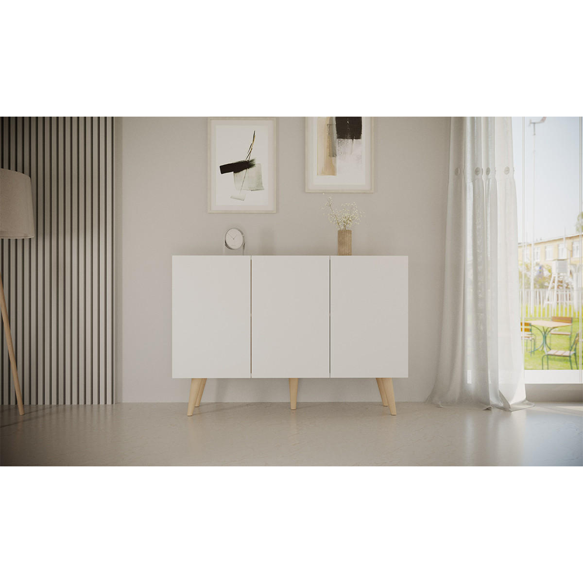 SIDEBOARD Toronto Weiß - Weiß, Holzwerkstoff (120/95.5/40cm) - Petits-meubles