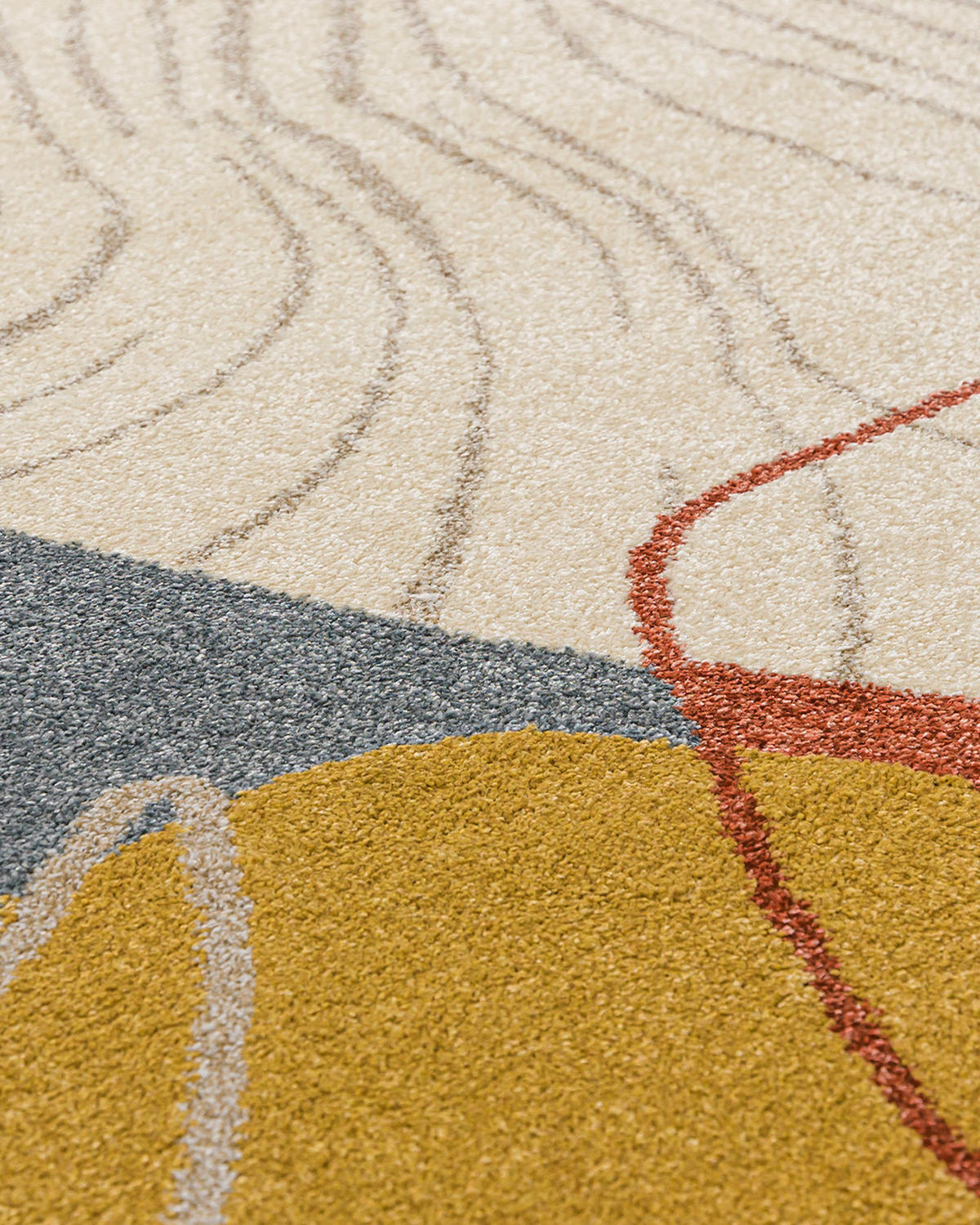 TEPPICH Beige Geometrisch In-Outdoor Pflanzlich Kurzflor Rechteckig 140 x 200 cm - Creme/Sahara, Textil (140/200cm) - Mazovia