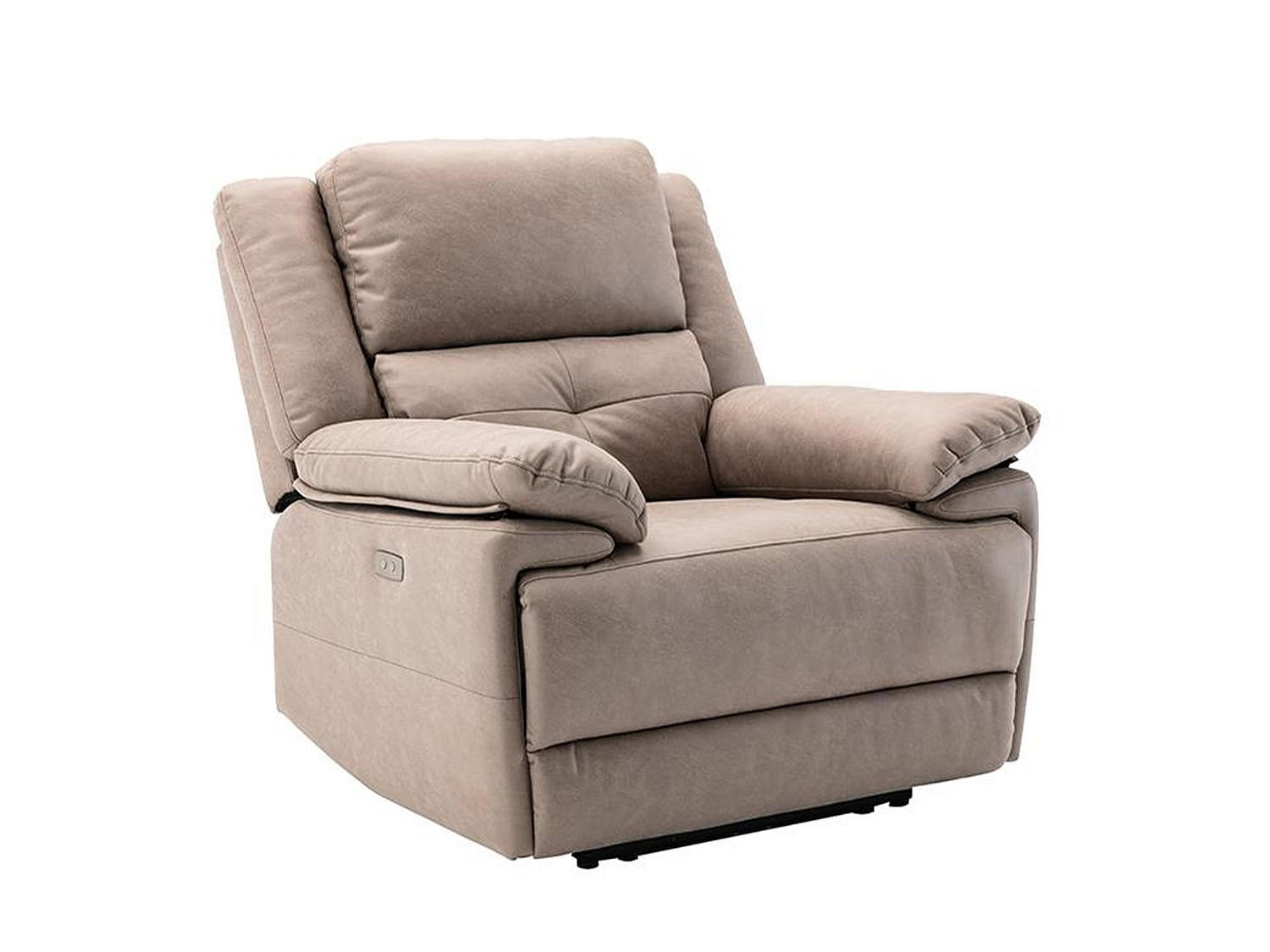 RELAXSESSEL elektrisch - Stoff - Taupe - DOLENE - Braun, Textil (93/101/96cm) - Vente-Unique
