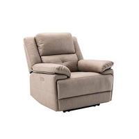 RELAXSESSEL elektrisch - Stoff - Taupe - DOLENE - Braun, Textil (93/101/96cm) - Vente-Unique
