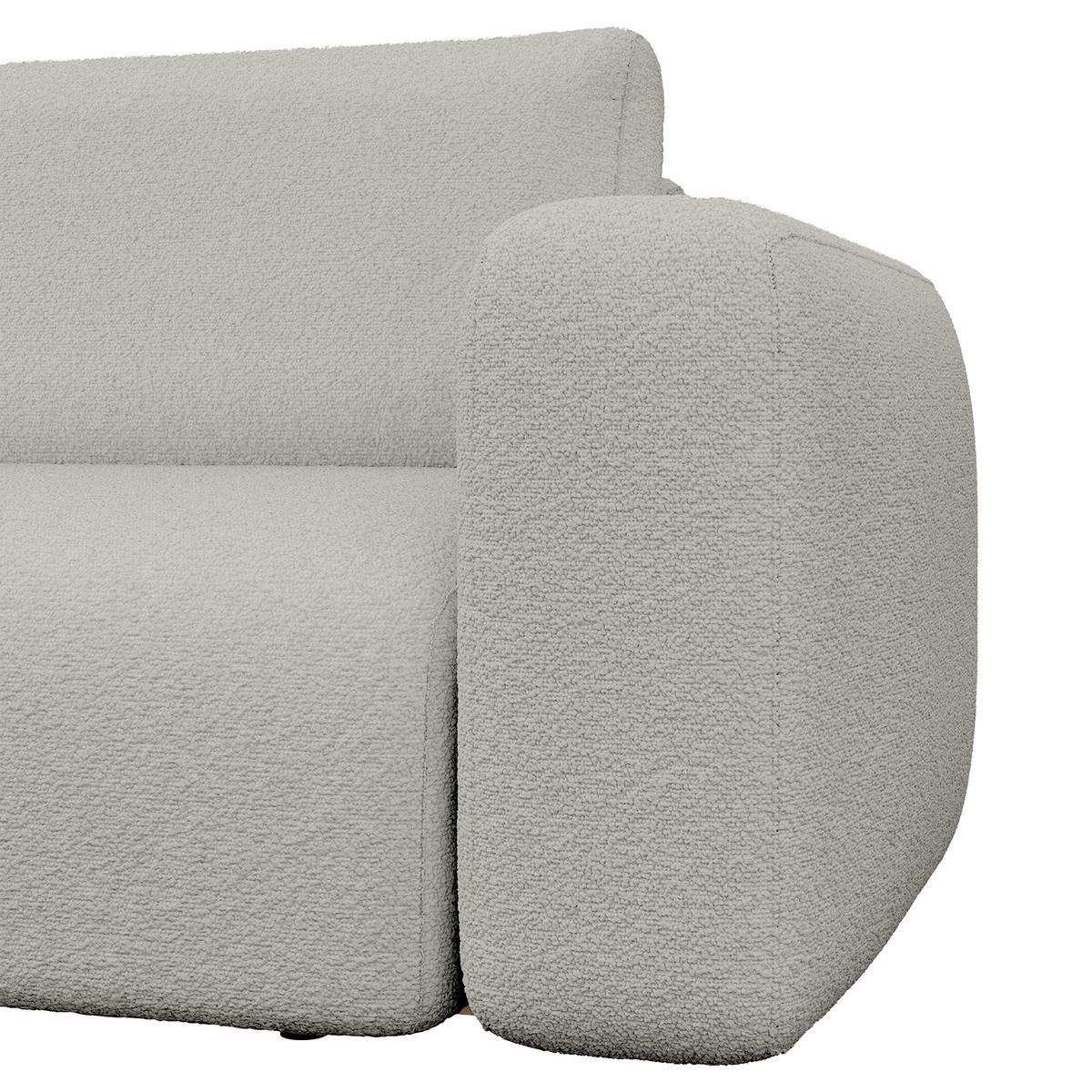 SOFA TALW mit Schlaffunktion, Hellgrau - Hellgrau, Textil (255/85/105cm) - Fedve