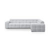 ECKSOFA rechts Kendal aus strukturiertem Stoff hellgrau 6 Sitzplätze - Hellgrau, Textil (231/332cm) - Micadoni