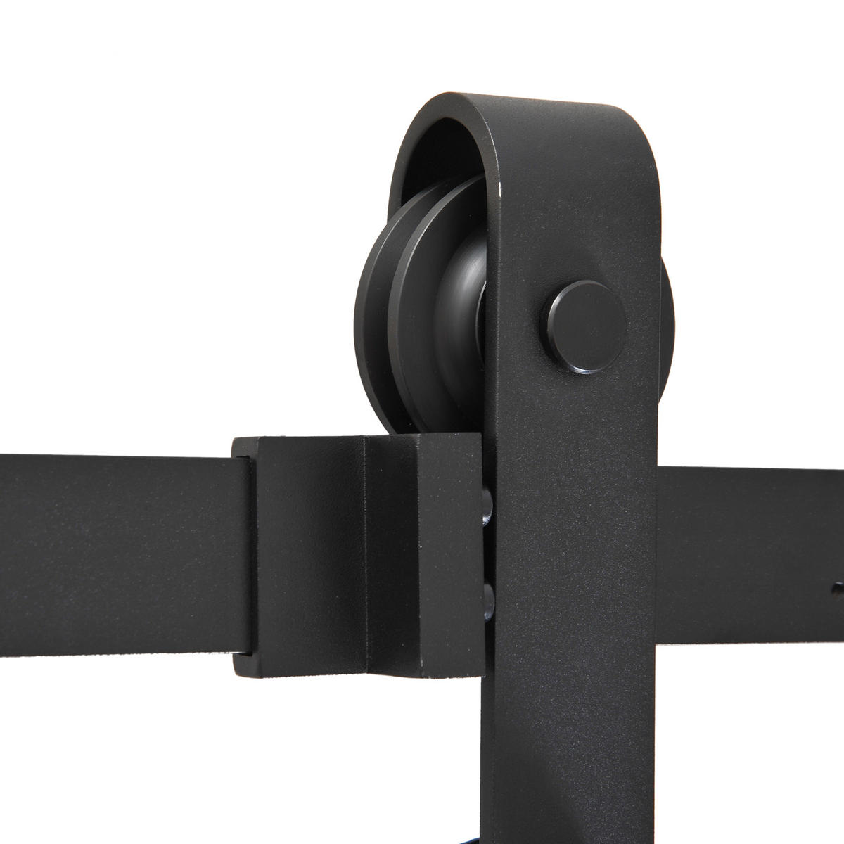 SCHIEBETÜRSYSTEM - Schwarz, Metall (4/0.6/200cm) - HOMCOM