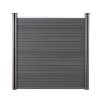 SICHTSCHUTZZAUN CALLADO - 1 x Element + 2 x Pfosten, ohne Schrägelement - Anthrazit, Kunststoff (170/180cm) - Home Deluxe