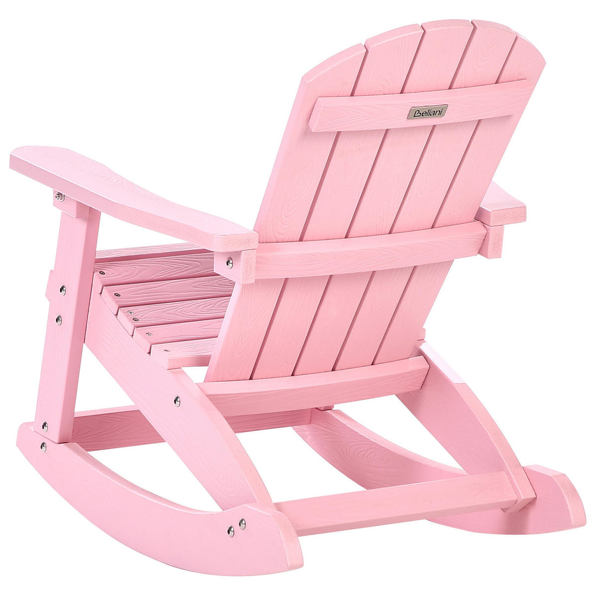 GARTEN-SCHAUKELSTUHL Rosa Adirondack - Pink, Kunststoff (52/67/68cm) - Beliani