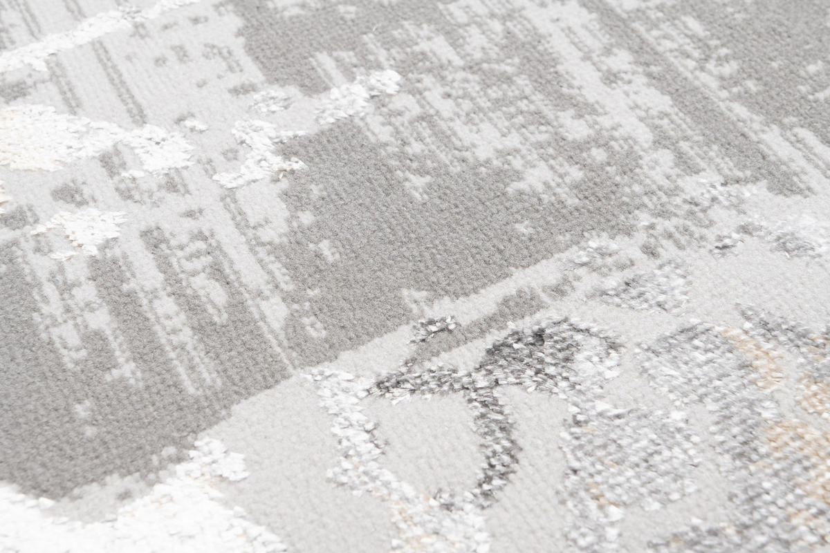 LÄUFER Crystal Hellgrau Marmor Optik 100/300 cm - Hellgrau, Textil (100/300cm) - Tapiso