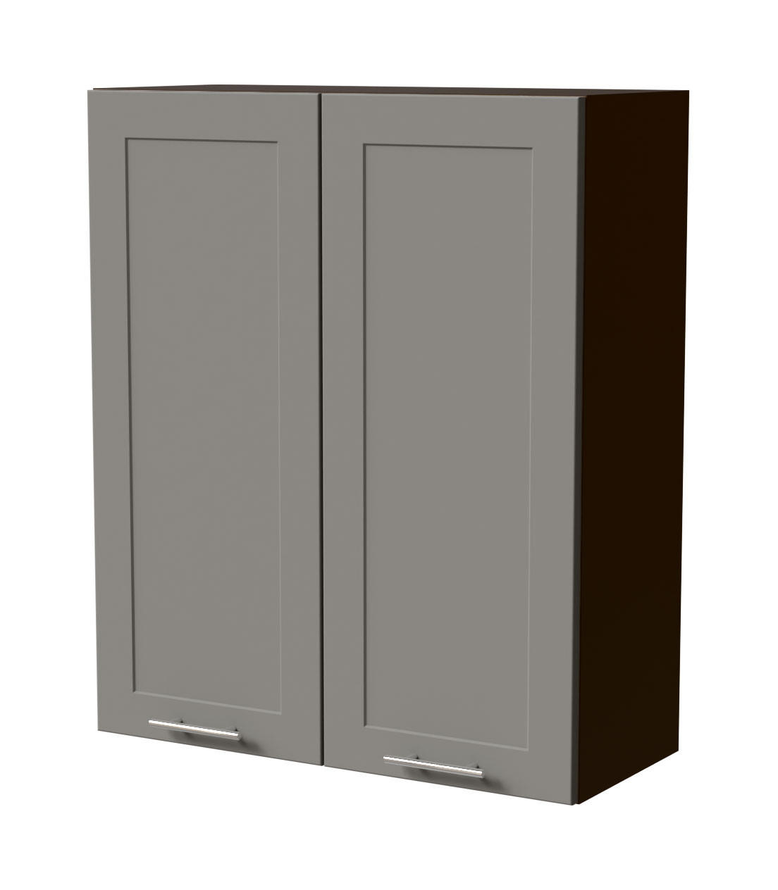 HÄNGESCHRANK Oslo W4/80 Lava / Dust Grey Matt 80 / 32,5 / 96cm - Dunkelgrau/Grau, Holz/Holzwerkstoff (80/96/32.5cm) - Feldmann-Wohnen