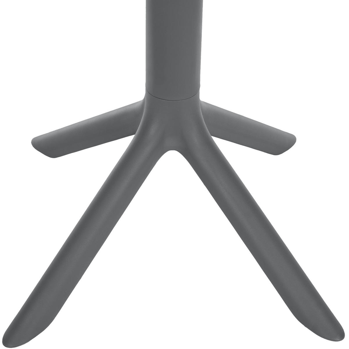 GARTENTISCH eckig 60/60/76 cm Kunststoff Dunkelgrau - Dunkelgrau, Kunststoff (60/60/76cm) - CLP