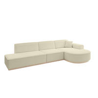 ECKSOFA Ottomane Rechts ARRIO-L2 - 328x171x83 cm Beige - Beige, Holzwerkstoff/Textil (328/171cm) - ALTDECOR