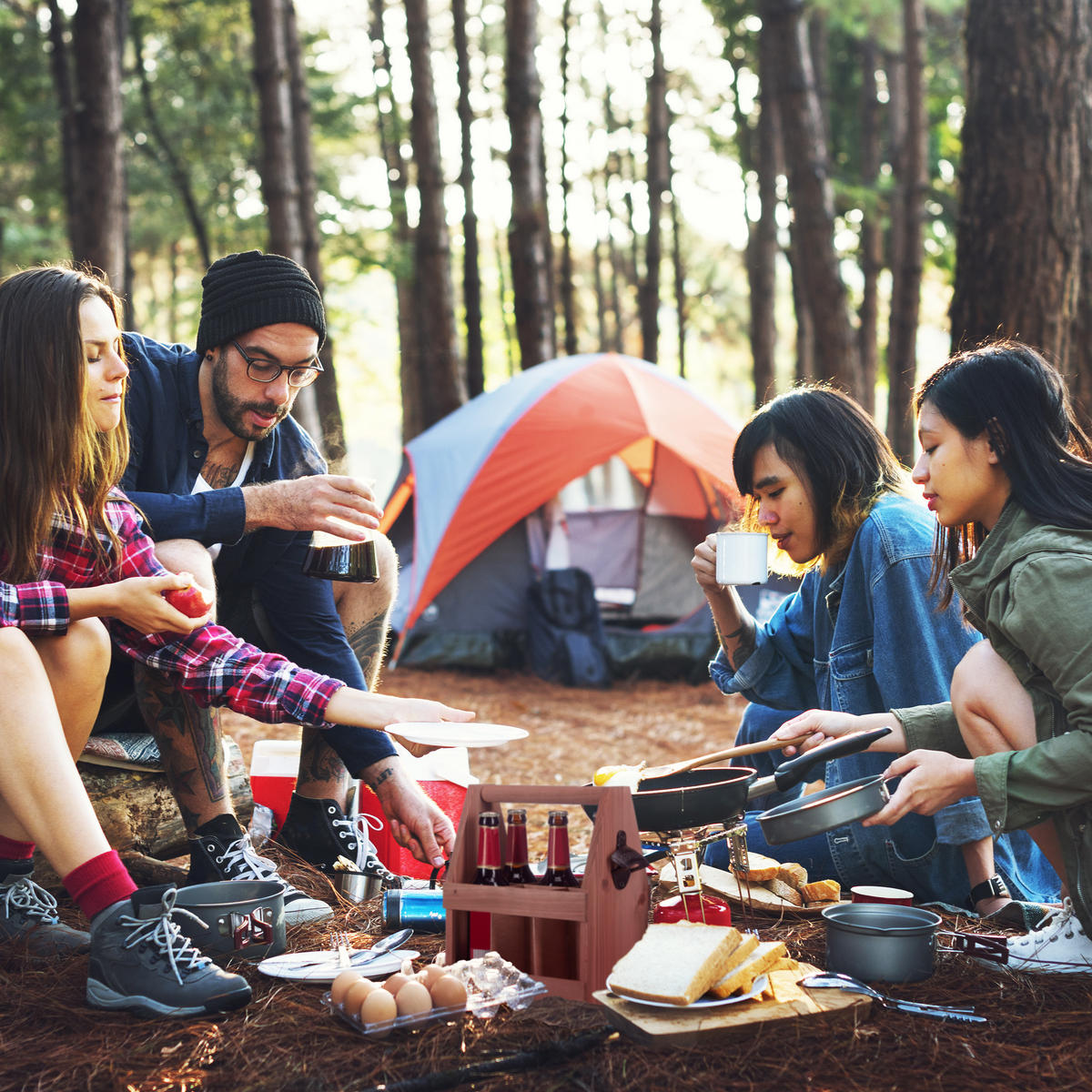 BIERTRÄGER - Braun, Holz/Metall (27.5/28/15cm) - Relaxdays