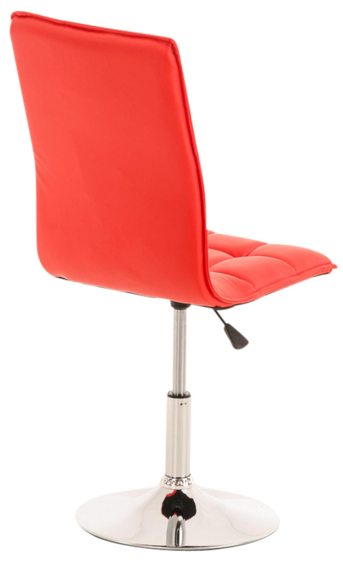 DREHSTUHL 2er Set Lederlook rot - Chromfarben/Rot, Textil/Metall (43/90/56cm) - CLP