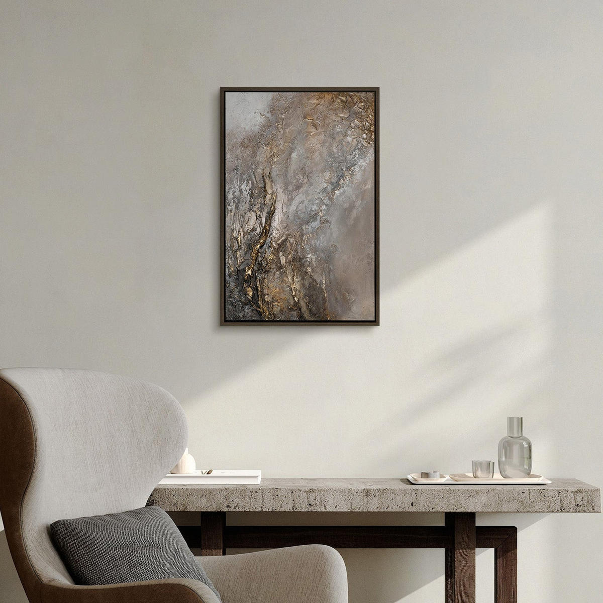 GEMÄLDE Universum Schattenfugenrahmen Grau 60x40 cm - Grau, Holz (60/40cm) - YS-art gallery