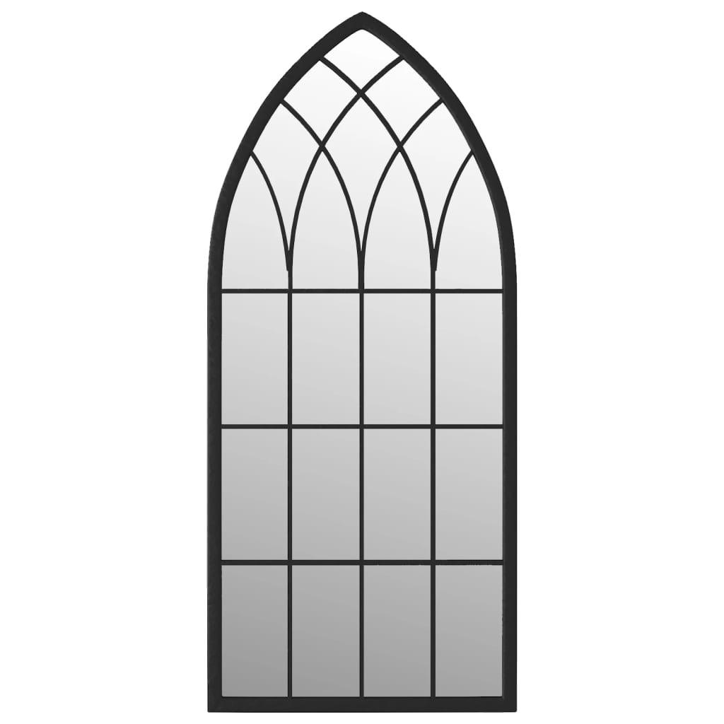 SPIEGEL Schwarz 70x30 cm Eisen für den Innenbereich - Schwarz, Metall (30/70/1cm) - furnicato