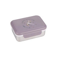 EDELSTAHL LUNCHBOX Adventure Libelle 17,3 x 13,3 x 6,9 cm - Lila, Metall (13.3/6.9/17.3cm) - Lässig