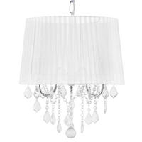 KRONLEUCHTER Evans 40x40x110 cm - Weiß, Kunststoff (40/40/110cm) - Beliani