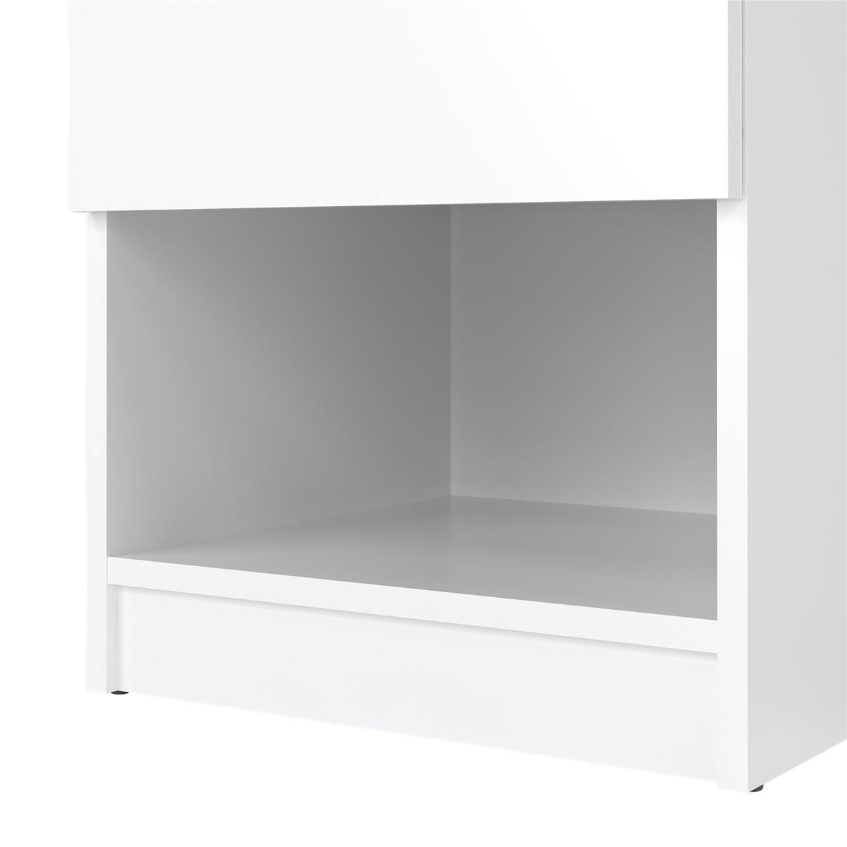 NACHTSCHRANK weiß hochglanz - Weiß, Holzwerkstoff (40/50/40cm) - ebuy24
