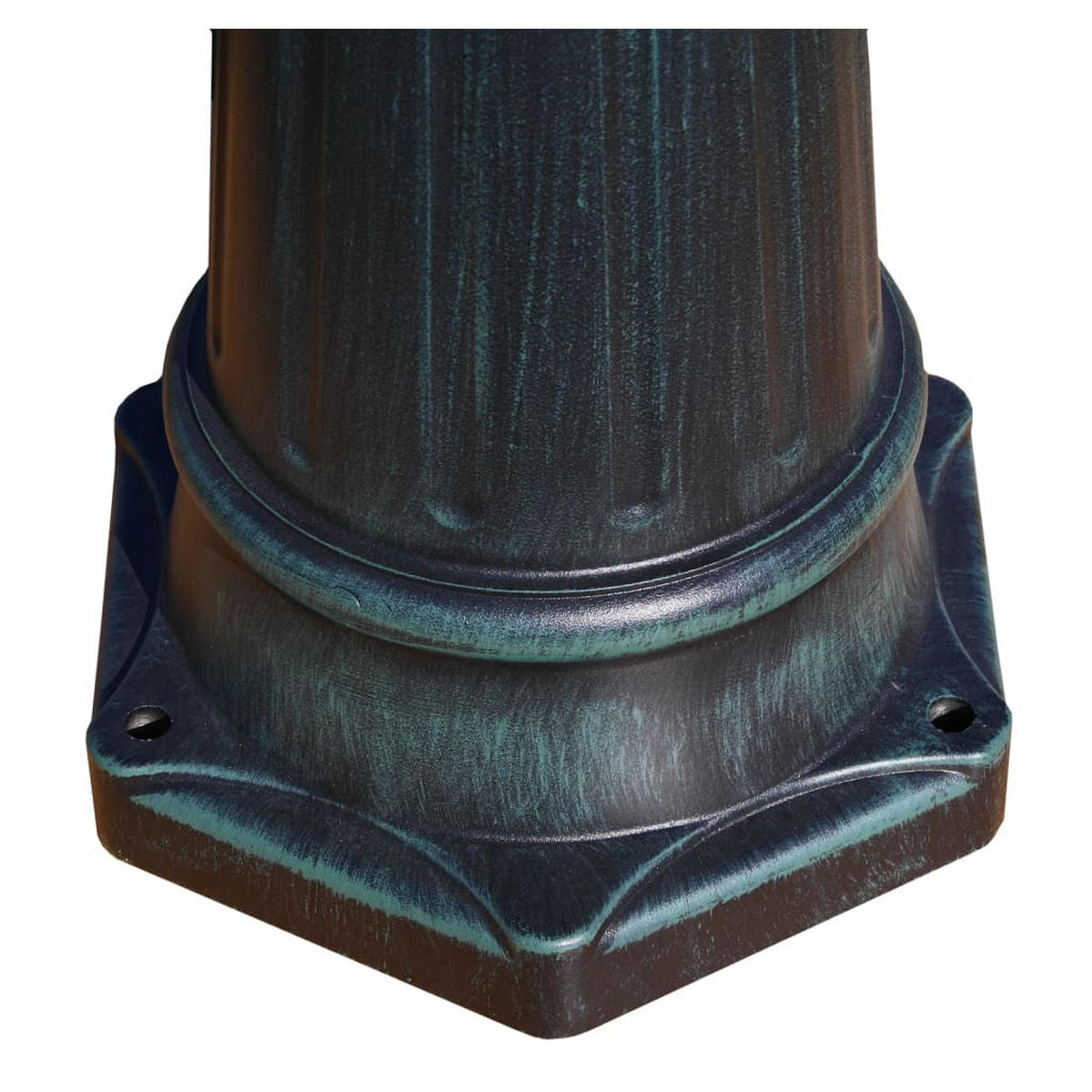 GARTENLATERNE 2-Flammig 230 Cm Dunkelgrün/Schwarz Aluminium - Dunkelgrün, Metall (67/26/230cm) - vidaXL