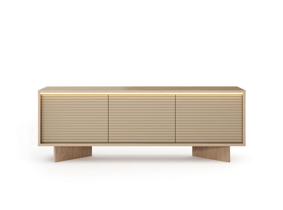 LOWBOARD RIGATO 153,9/54,4/40 cm, Beige - Beige, Holzwerkstoff (153.9/54.4/40cm) - MASSENO