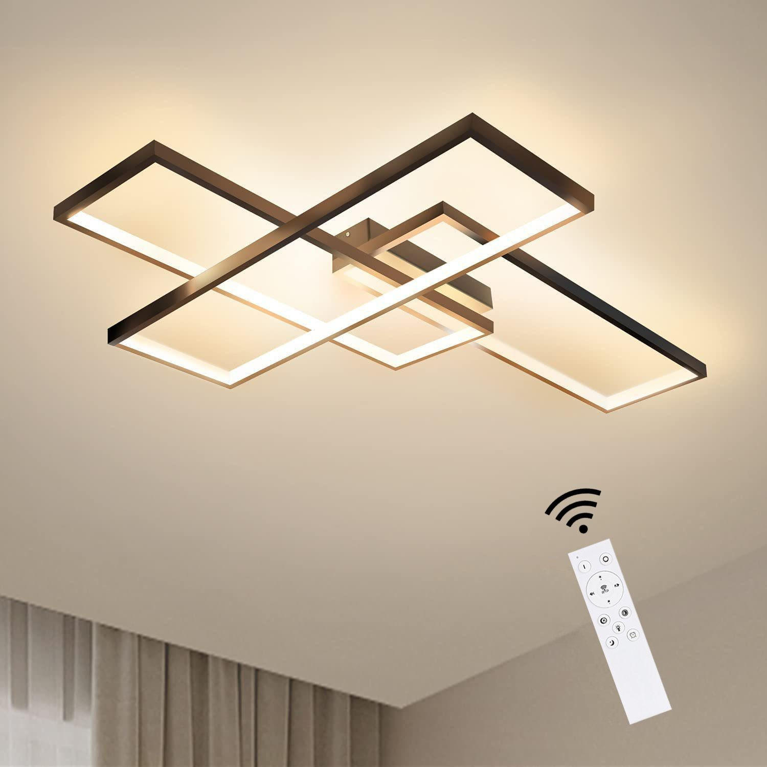 LED-DECKENLEUCHTE Zeno 65/47/7.5 cm - Schwarz, Metall (65/47/7.5cm) - Nettlife