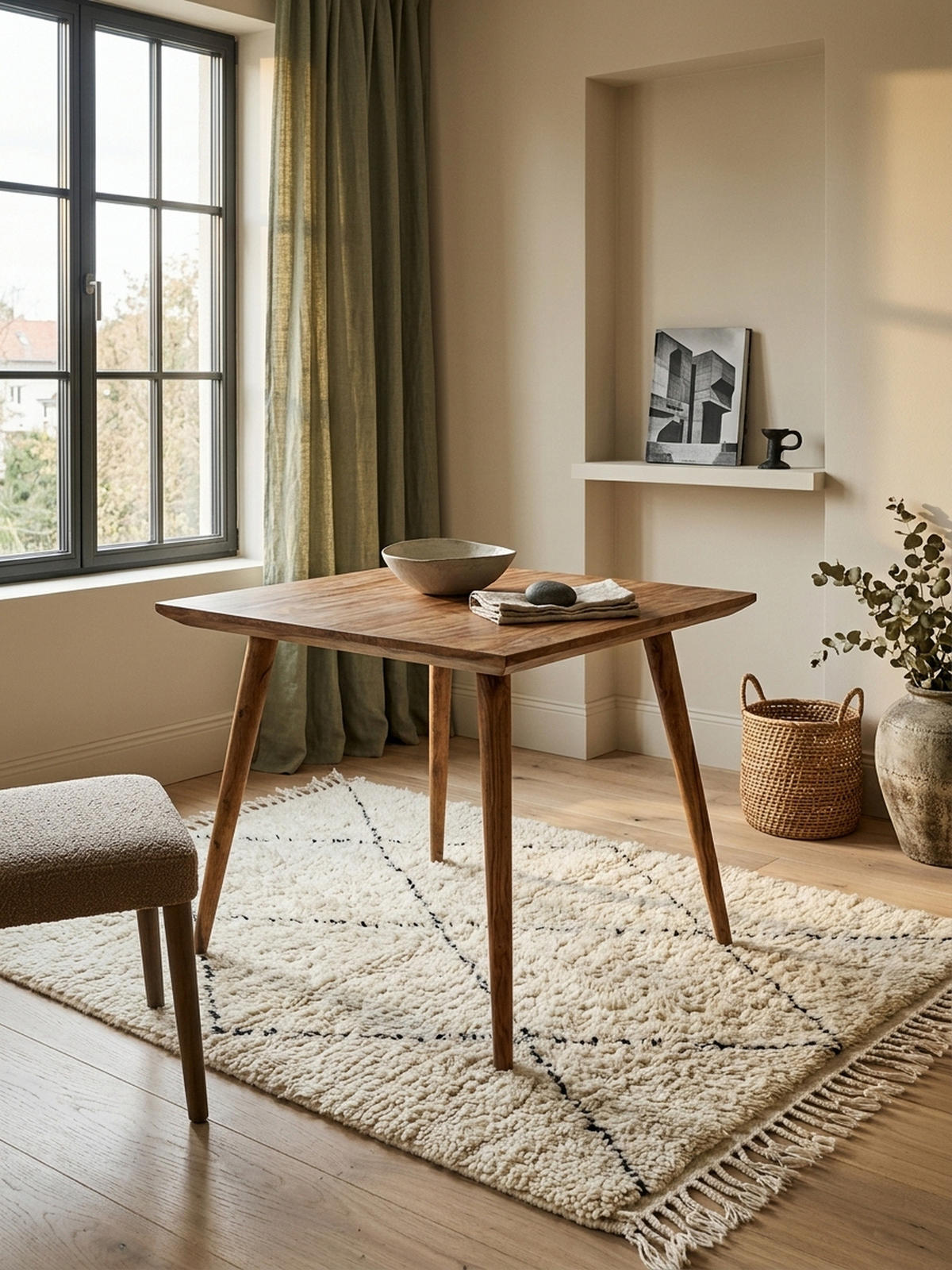 ESSZIMMERTISCH – Massivholz Braun 80x80x76 cm Retro Landhausstil - Braun, Holz (80/80/76cm) - KADIMA DESIGN