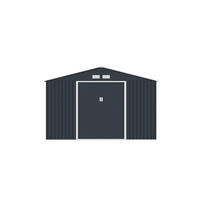 SCHREBERGARTENHAUS - 330 cm x 436 cm - metall - anthrazitgrau Archer - Anthrazit, Metall (330/172/436cm) - Vente-Unique