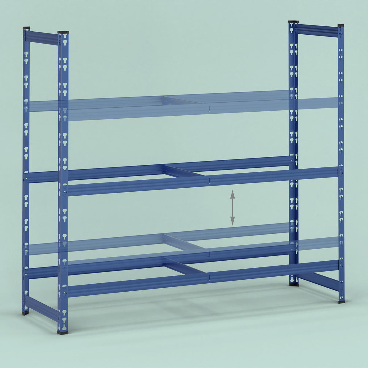 REIFENREGAL - Blau, Kunststoff/Metall (110/100/35cm) - Relaxdays