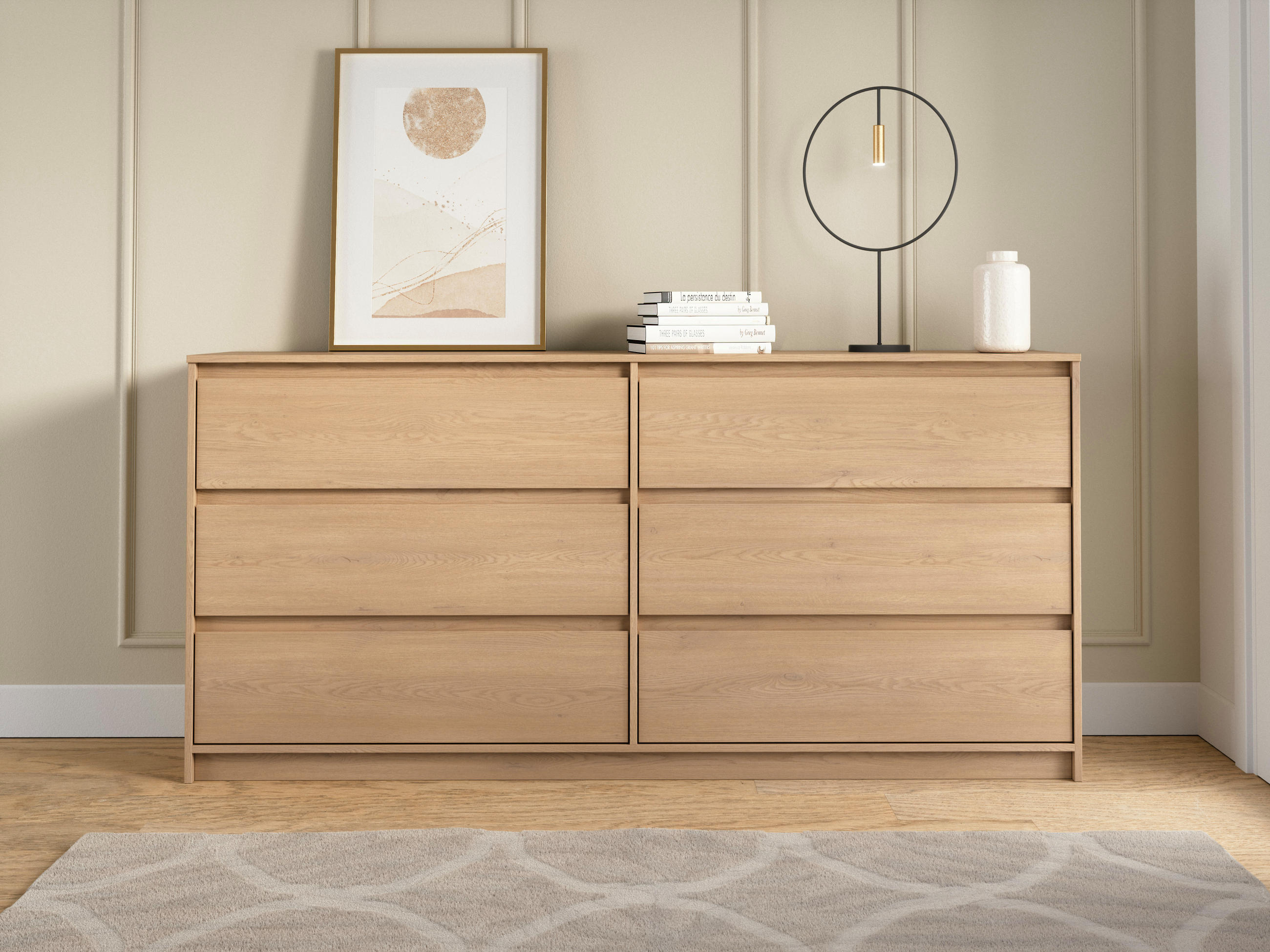 SIDEBOARD Mormanno 6S Eiche Cremona – klassisches Design im Holzdekor - Eichefarben, Holzwerkstoff (181/86.5/40cm) - AX Living