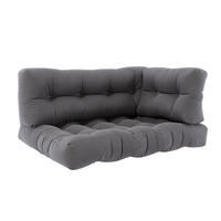 PALETTENKISSEN SET Flocken Grau 120 x 80 cm 3 Teile - Grau, Textil (120/80/15cm) - Vicco