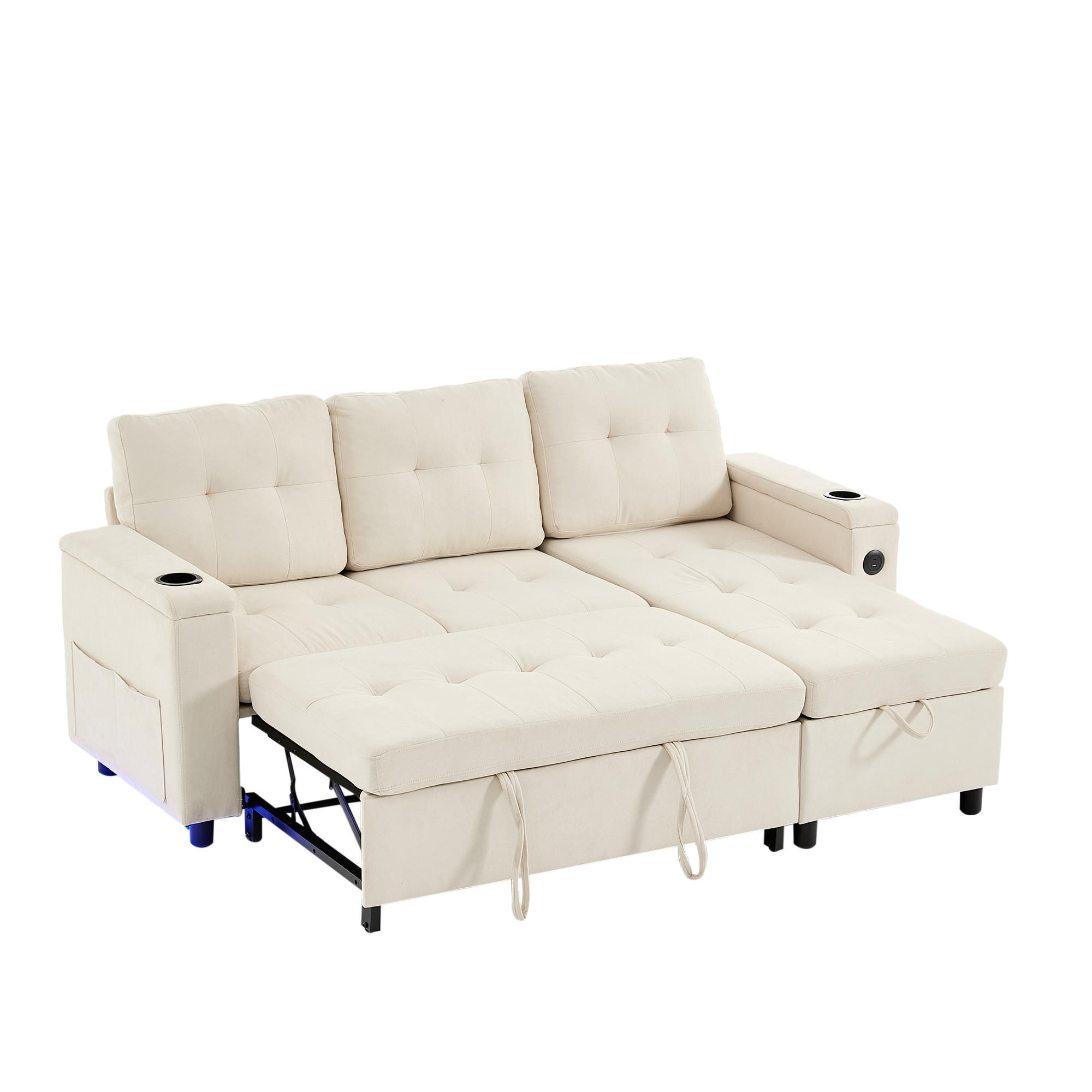ComfortXL Ecksofa Beige 208x146 cm