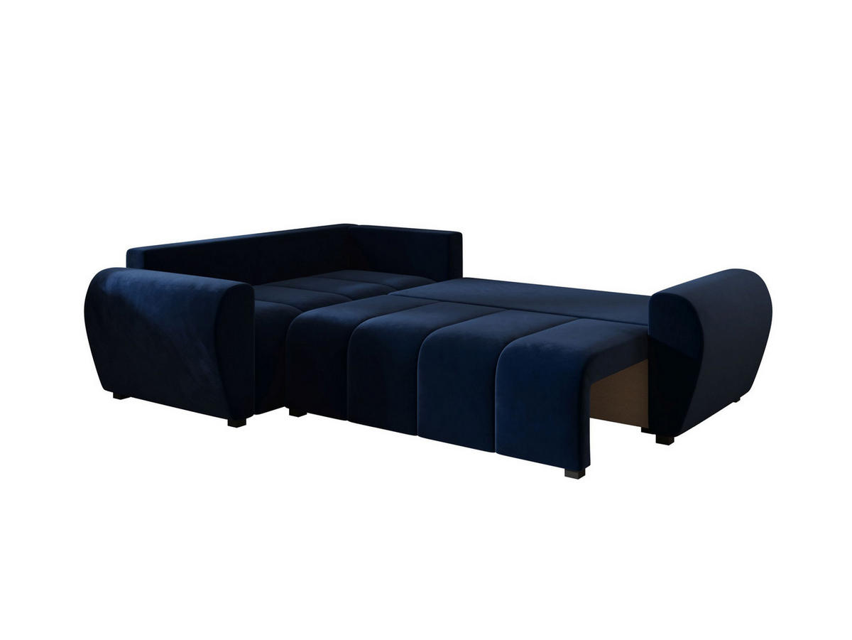 ECKSOFA MOLISA L PLUS Itaka 11 Links mit Schlaffunktion - Dunkelblau, Textil (235/175cm) - Bedante