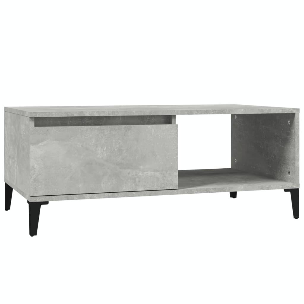 furnicato Couchtisch Grau 50x36.5x90 cm